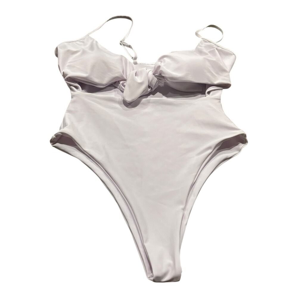 SHEIN White Swimsuit Tie Front Size L